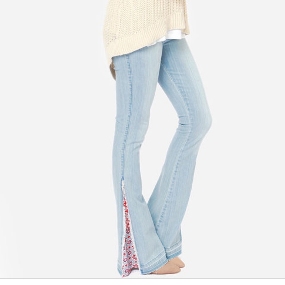 White crow flare jeans